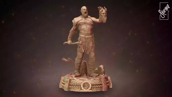 KRATOS spartan warrior statue