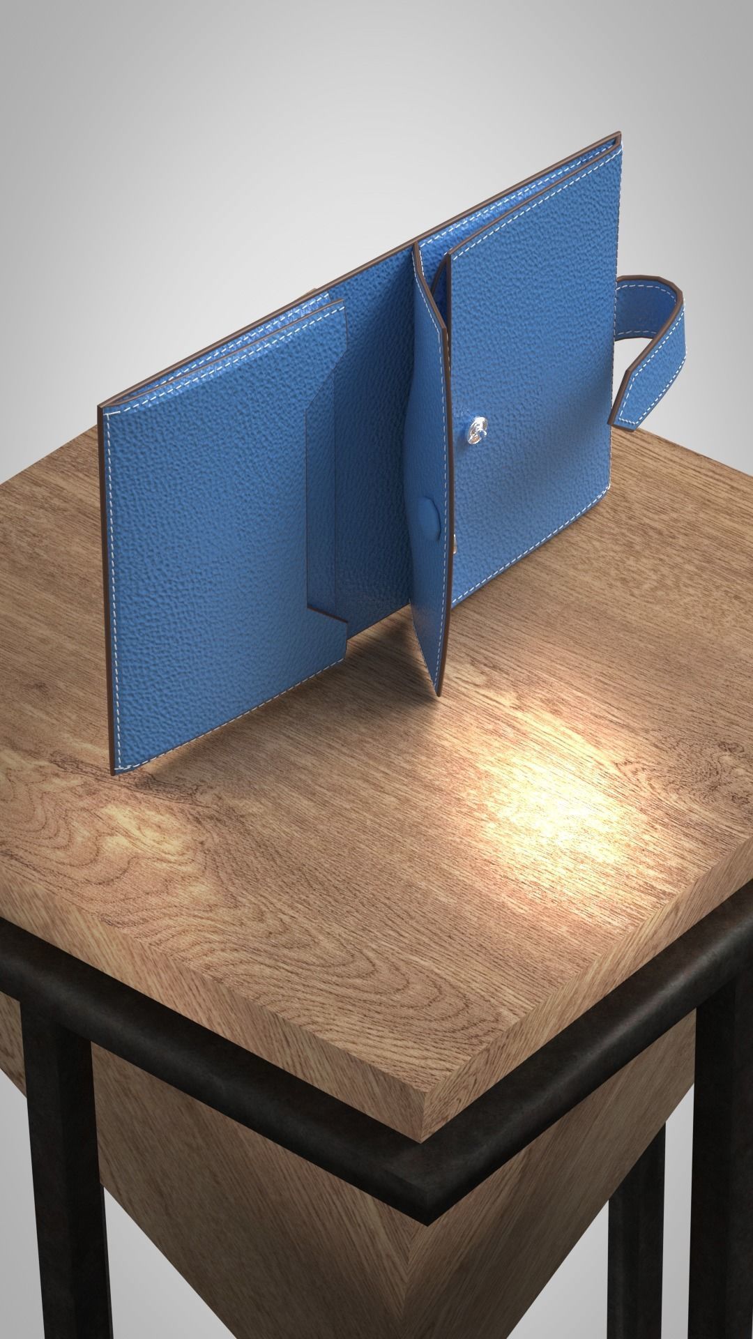 Leather wallet  3D print model_5