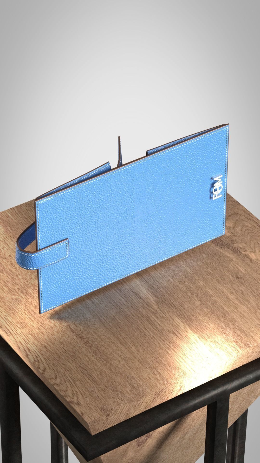 Leather wallet  3D print model_4