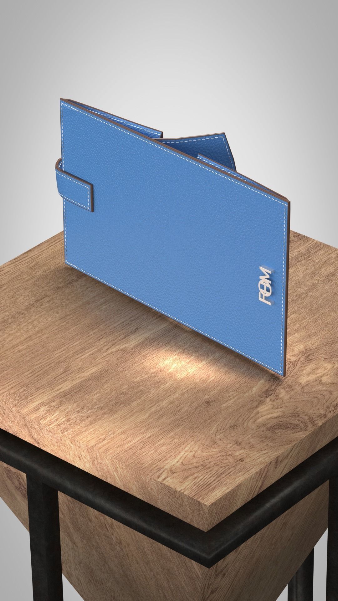 Leather wallet  3D print model_3
