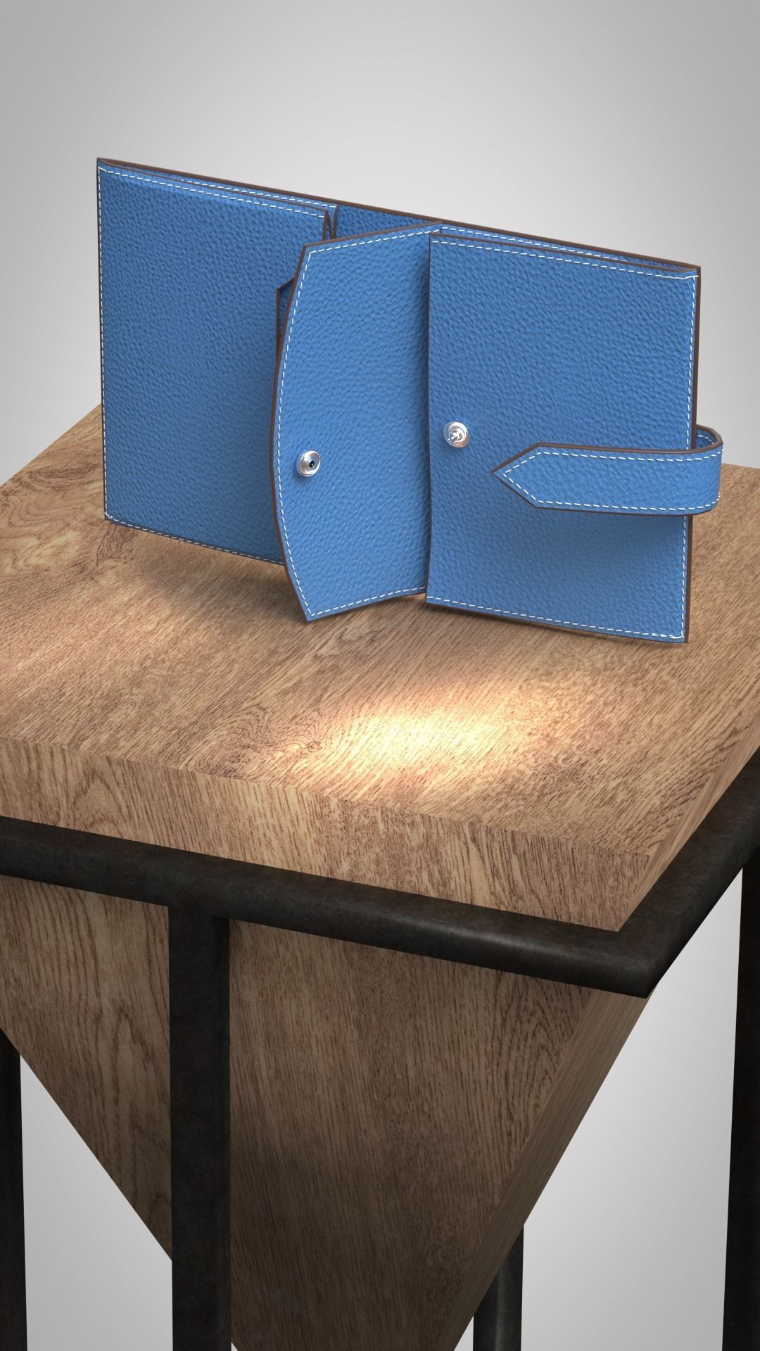 Leather wallet  3D print model_1
