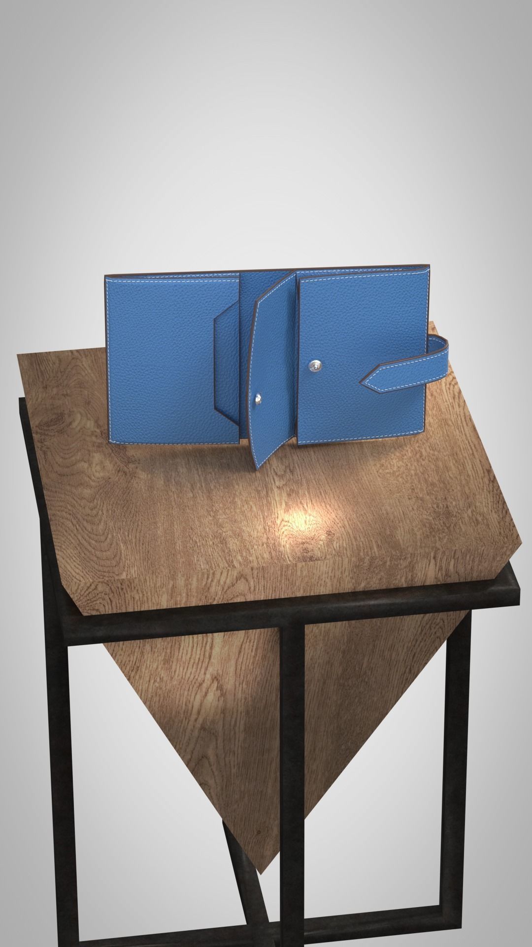 Leather wallet  3D print model_2