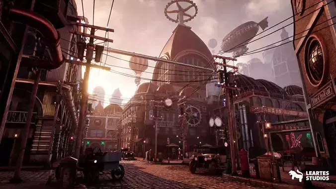 SteamPunk  Victorian Environment Megapack Low-poly 3D model