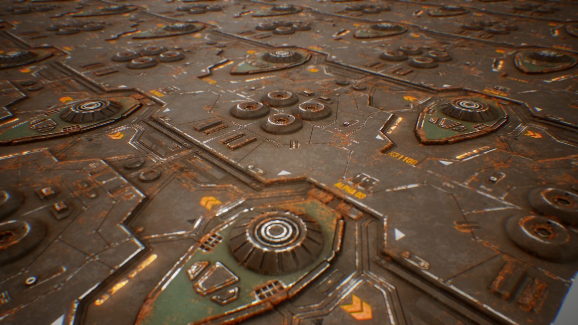 PBR Sci-Fi Industrial Texture 39 Low-poly 3D model_1