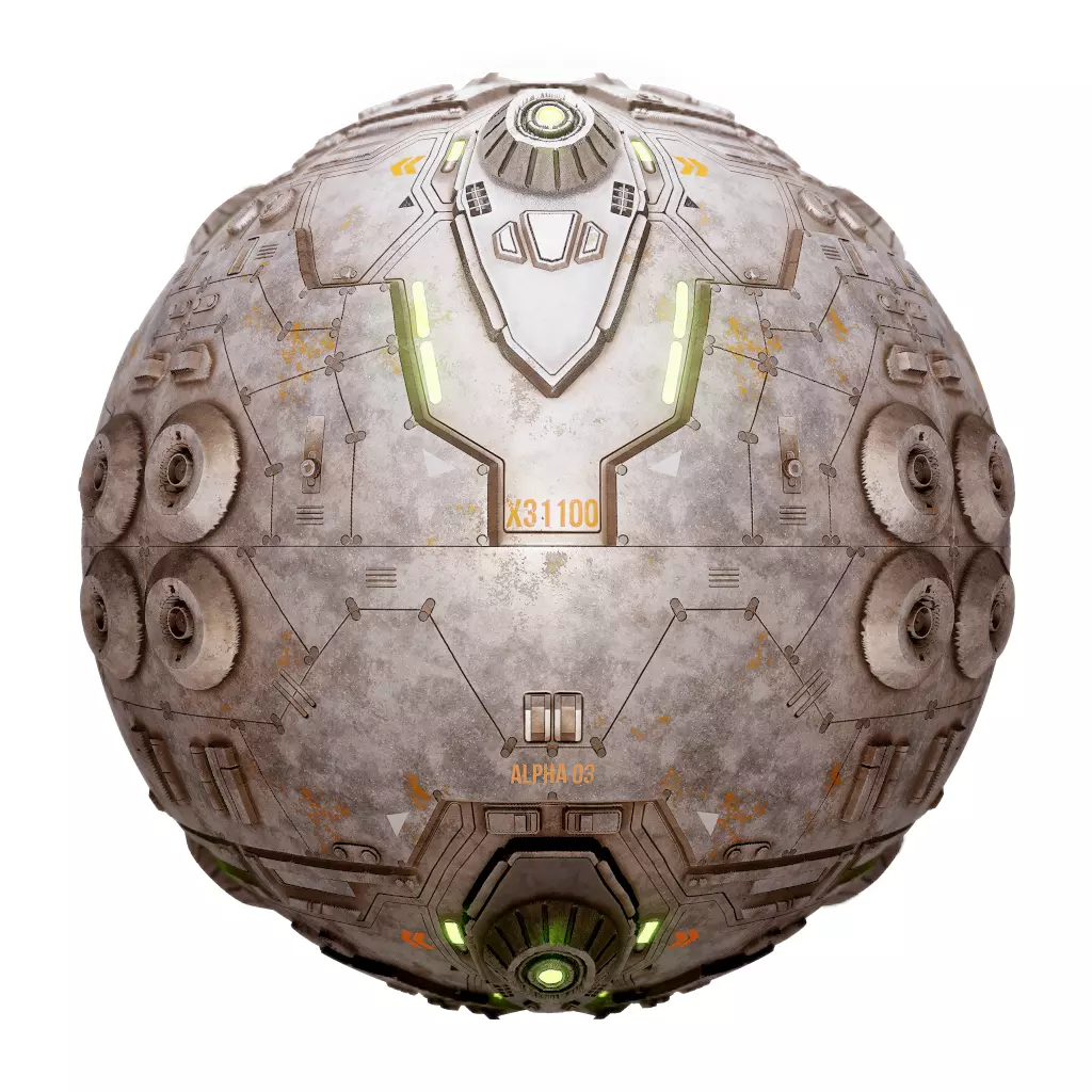 PBR Sci-Fi Industrial Texture 40 Low-poly 3D model