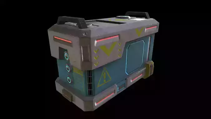 Sci-fi box Low-poly 3D model