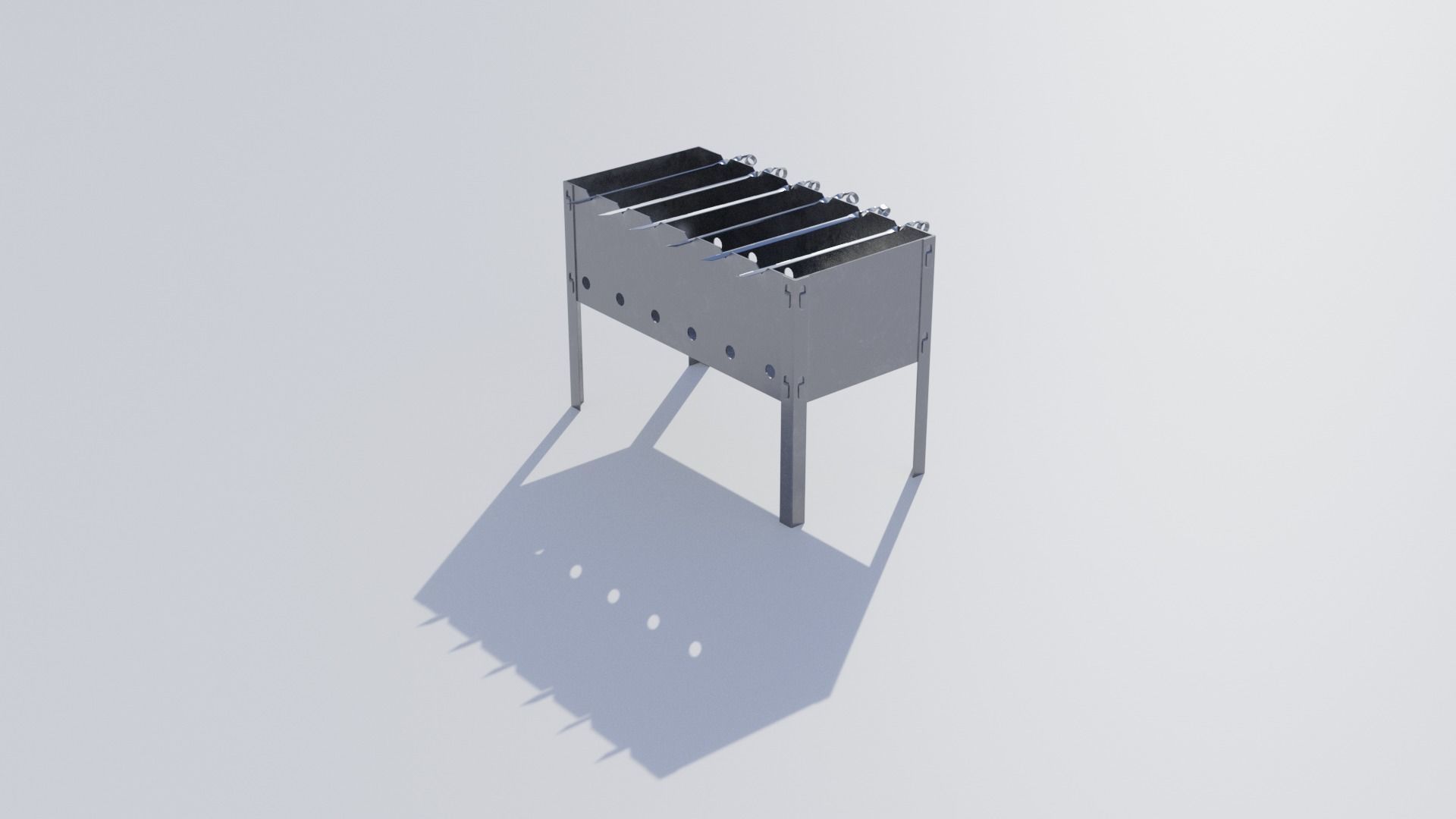 Cheap brazier model  Low-poly 3D model_7