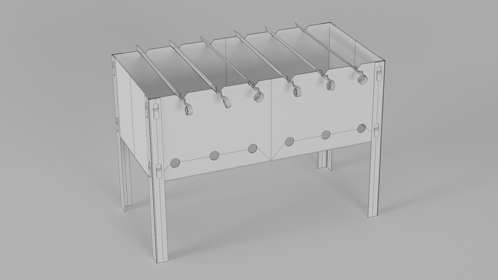 Cheap brazier model  Low-poly 3D model_4
