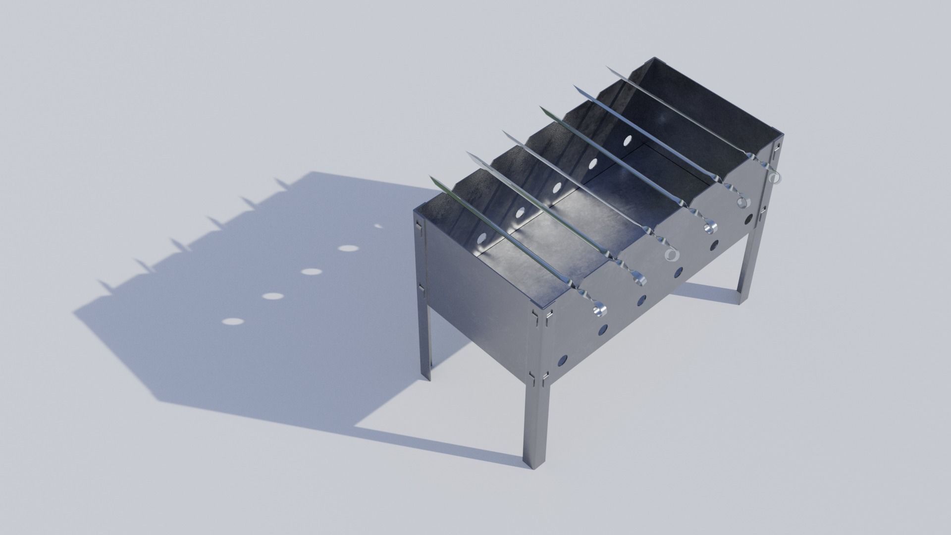 Cheap brazier model  Low-poly 3D model_5