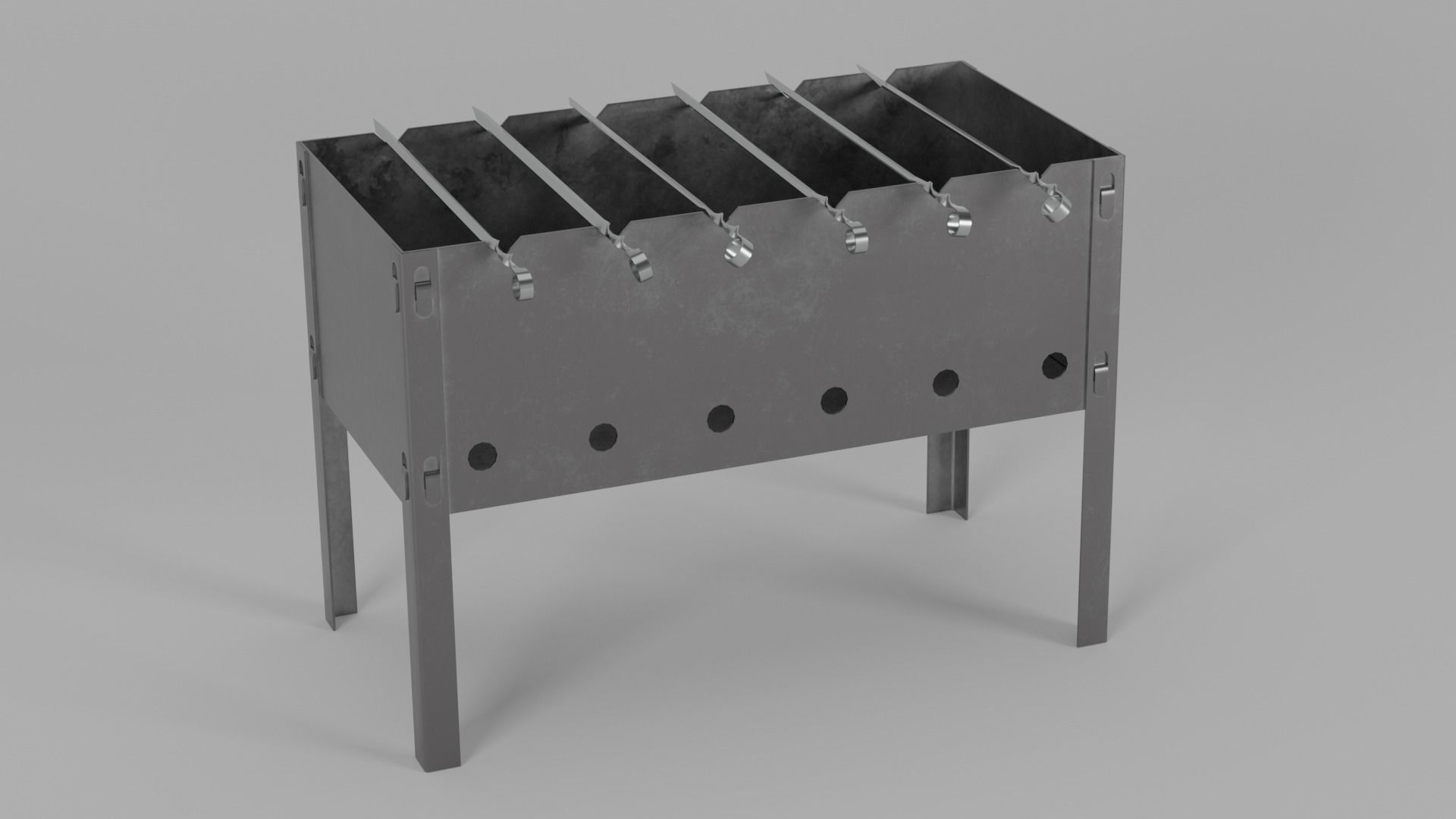 Cheap brazier model  Low-poly 3D model_0