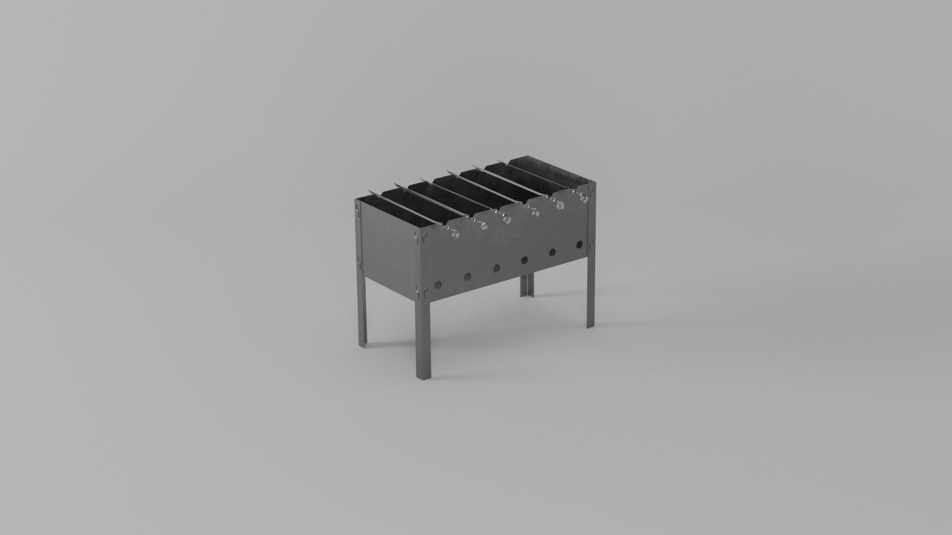 Cheap brazier model  Low-poly 3D model_2