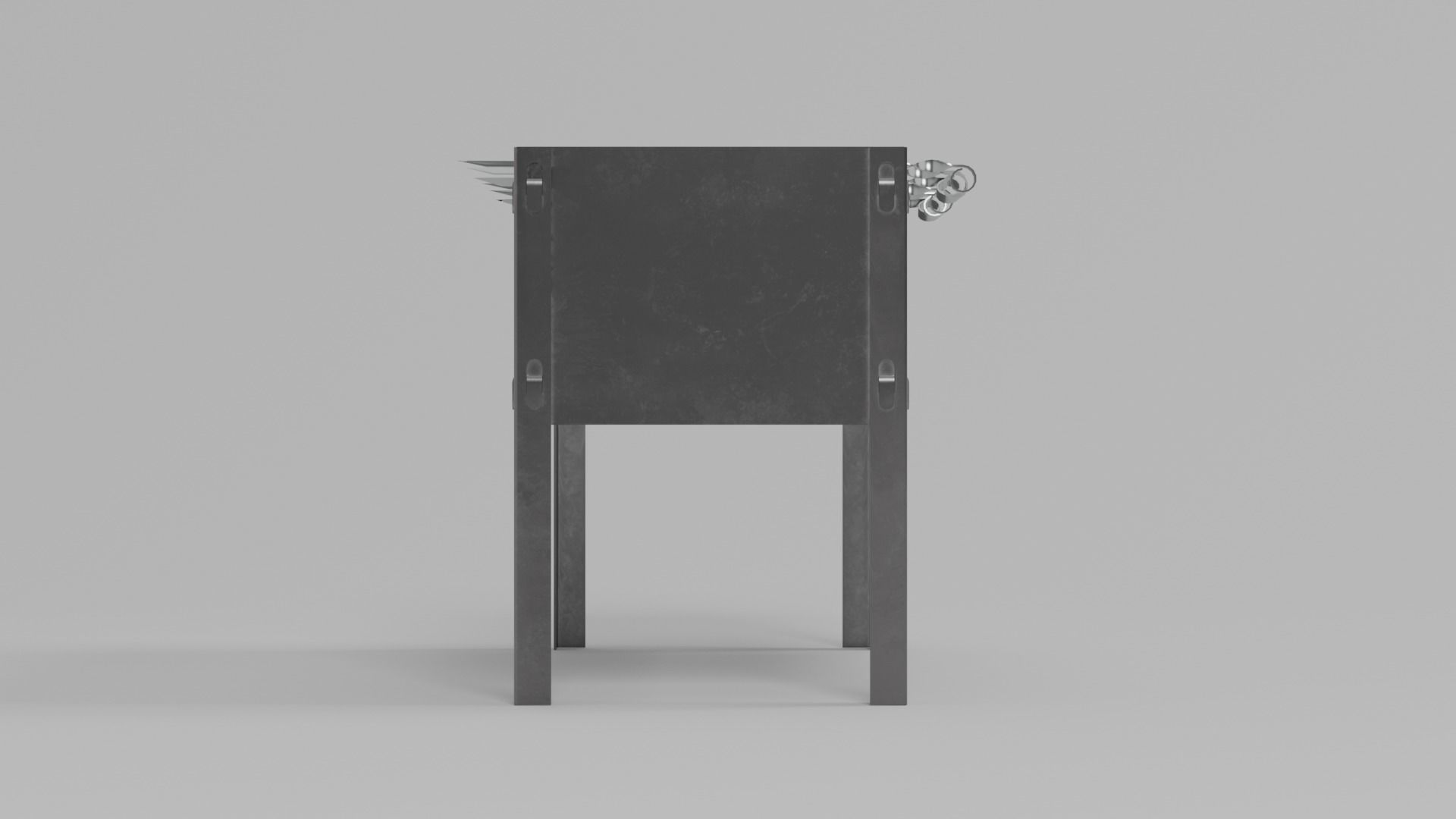 Cheap brazier model  Low-poly 3D model_3
