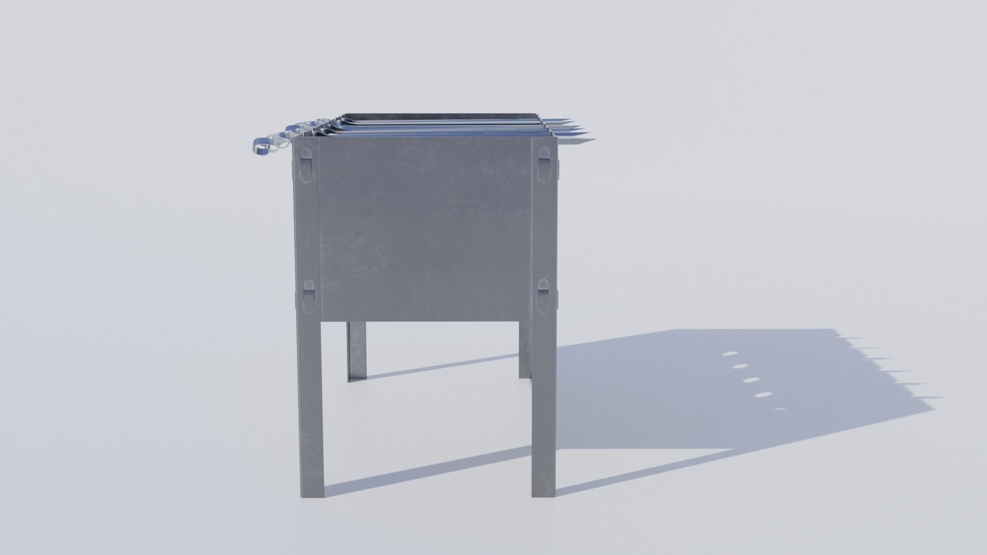 Cheap brazier model  Low-poly 3D model_10