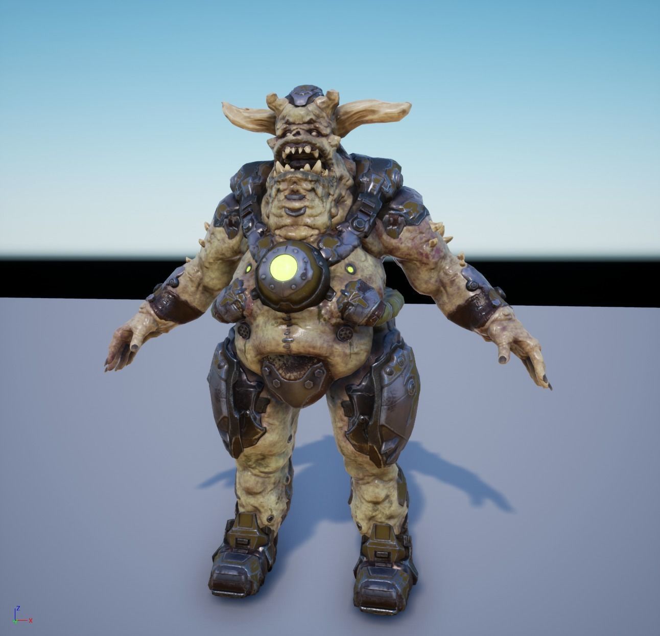 Demon soldier Low-poly 3D model_12