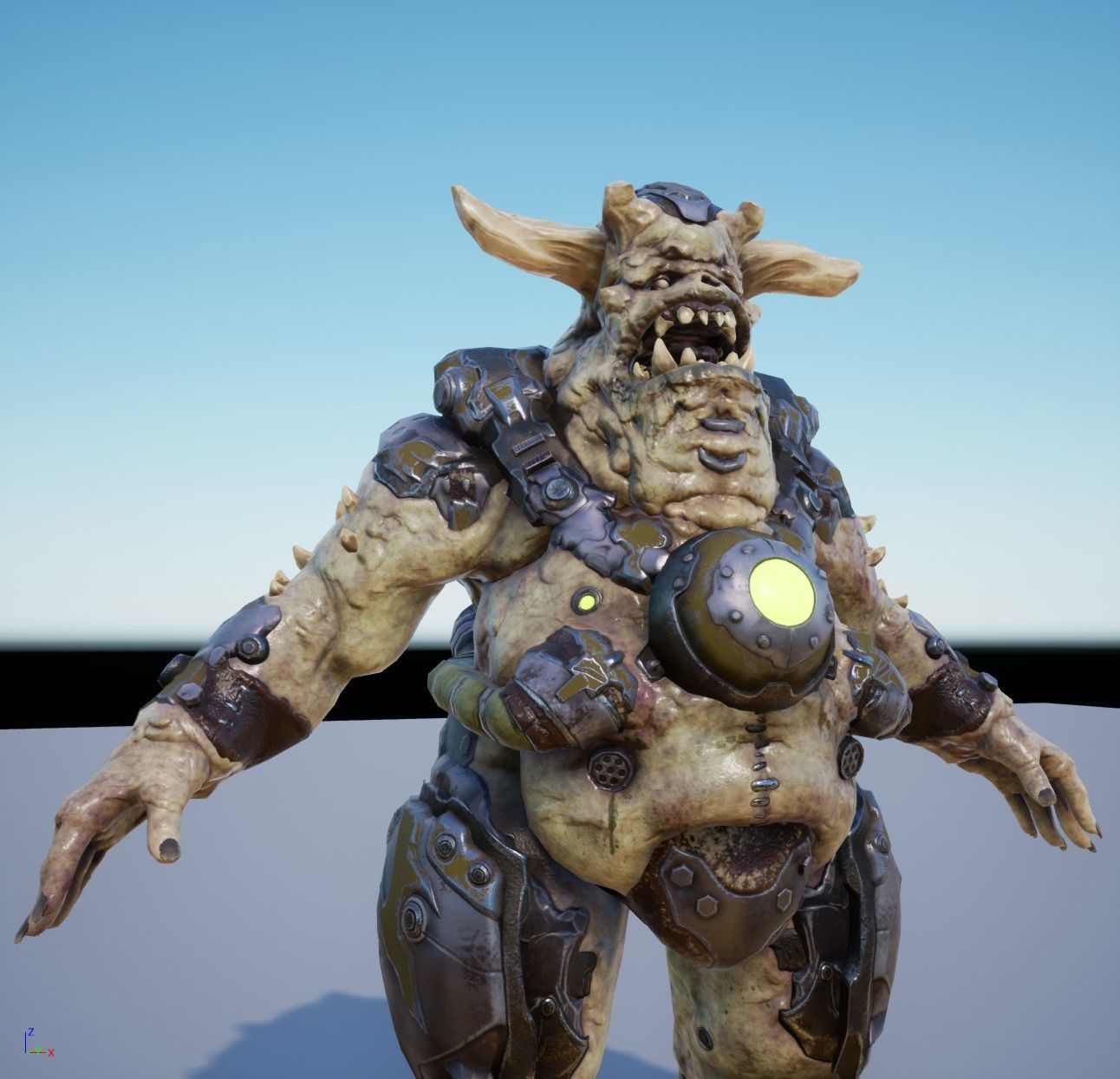 Demon soldier Low-poly 3D model_13