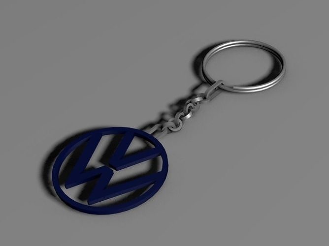 Key fob for Volkswagen brand Low-poly 3D model
