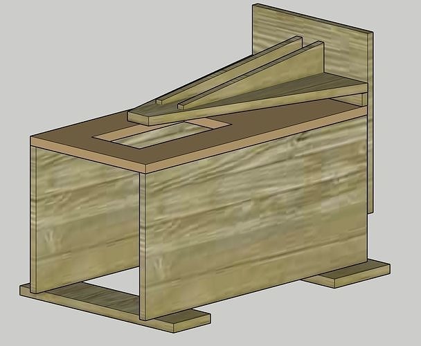 Workbench wooden box Free 3D model