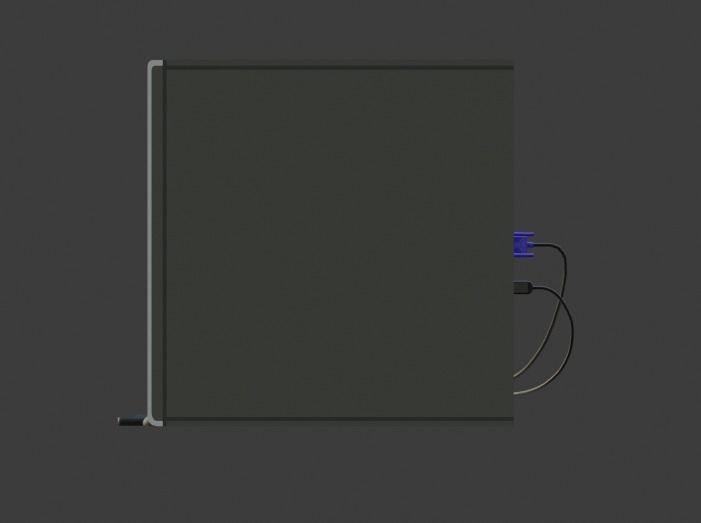 Simple Computer Low-poly 3D model_5