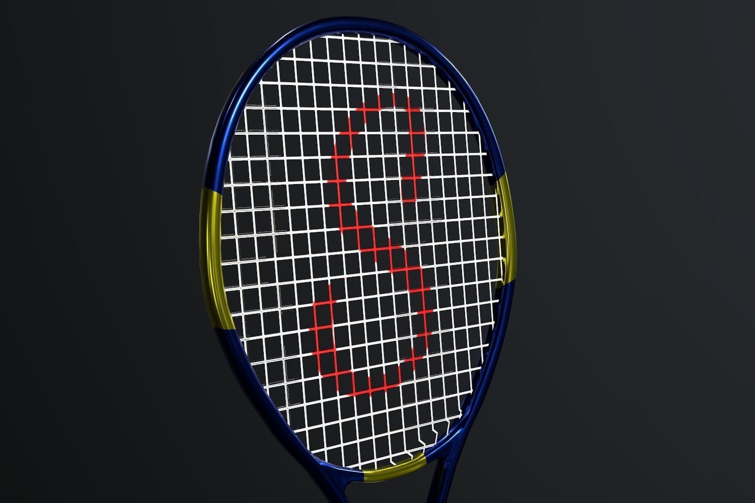 Tennis Racket Low-poly 3D model_8