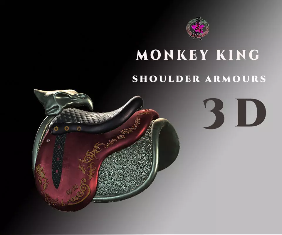 DT2 - Monkey King - Shoulder Armors Low-poly 3D model_0