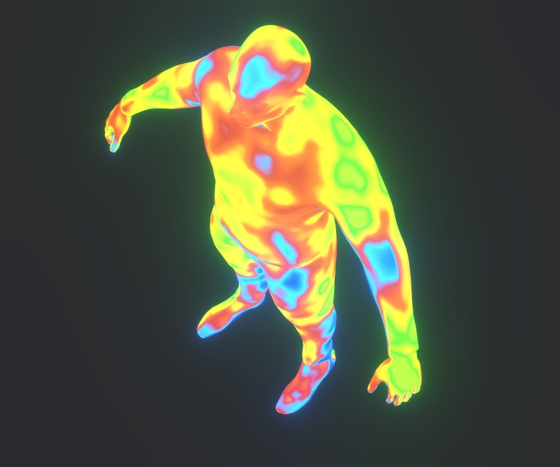 Human Body Thermal Image Heatmap 3D Model 3D Model Collection_24