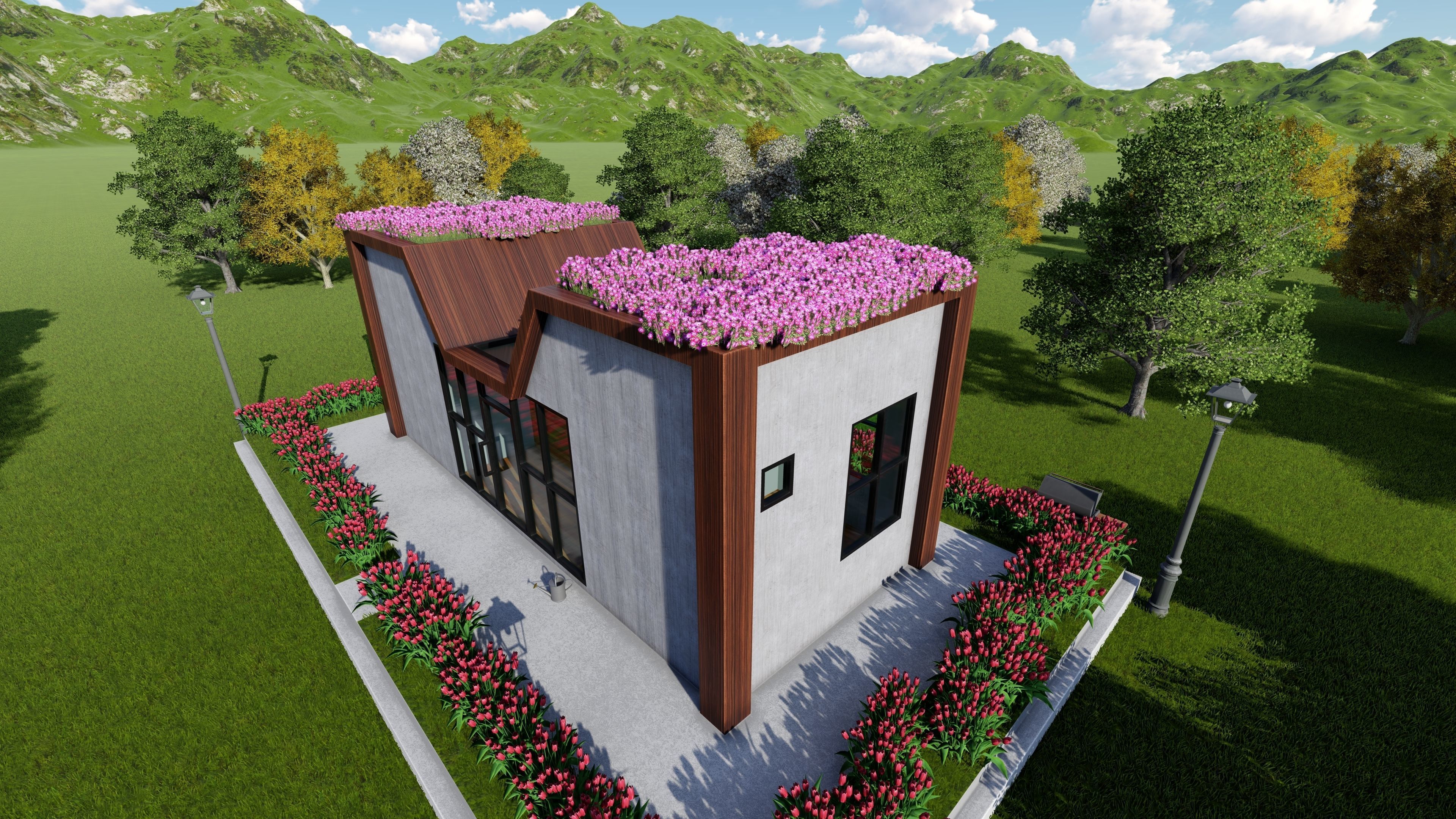 Tiny House Floor Plan-2 Low-poly 3D model_15