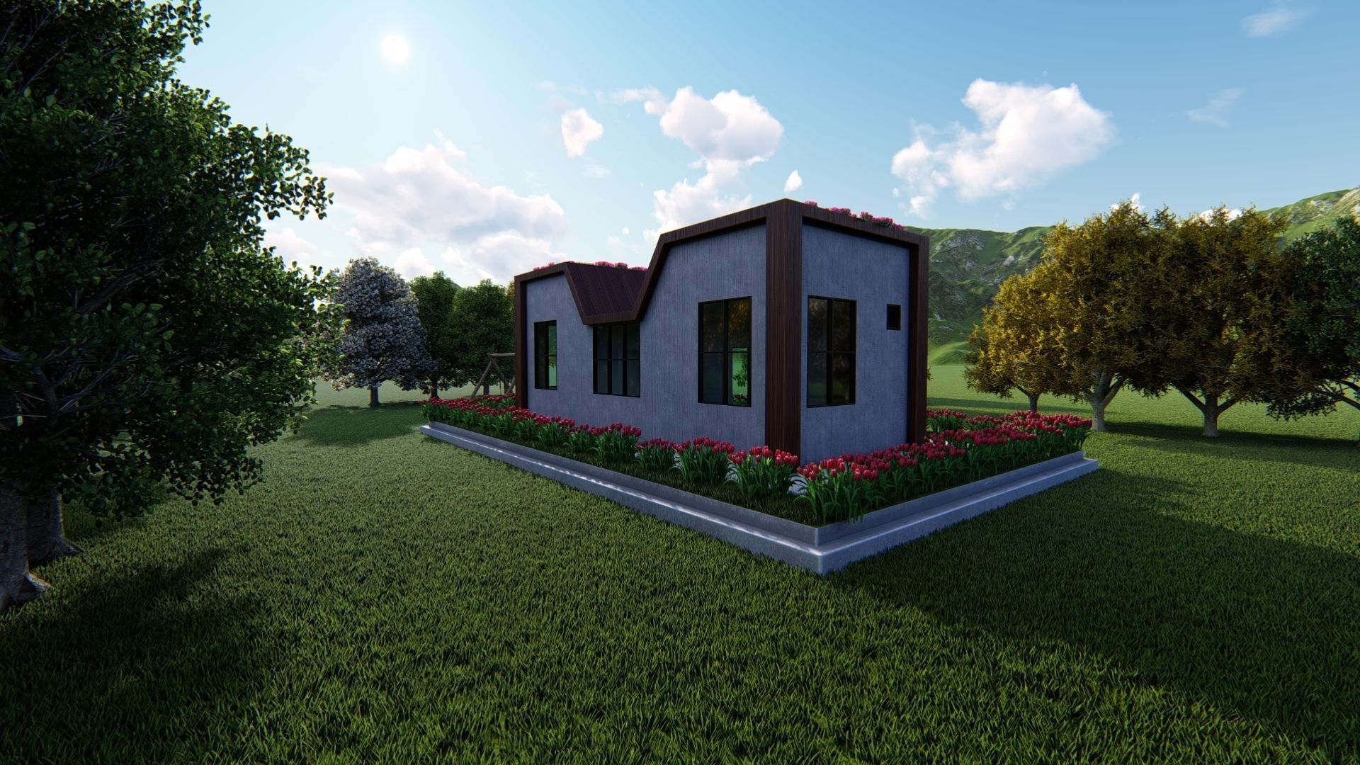 Tiny House Floor Plan-2 Low-poly 3D model_9