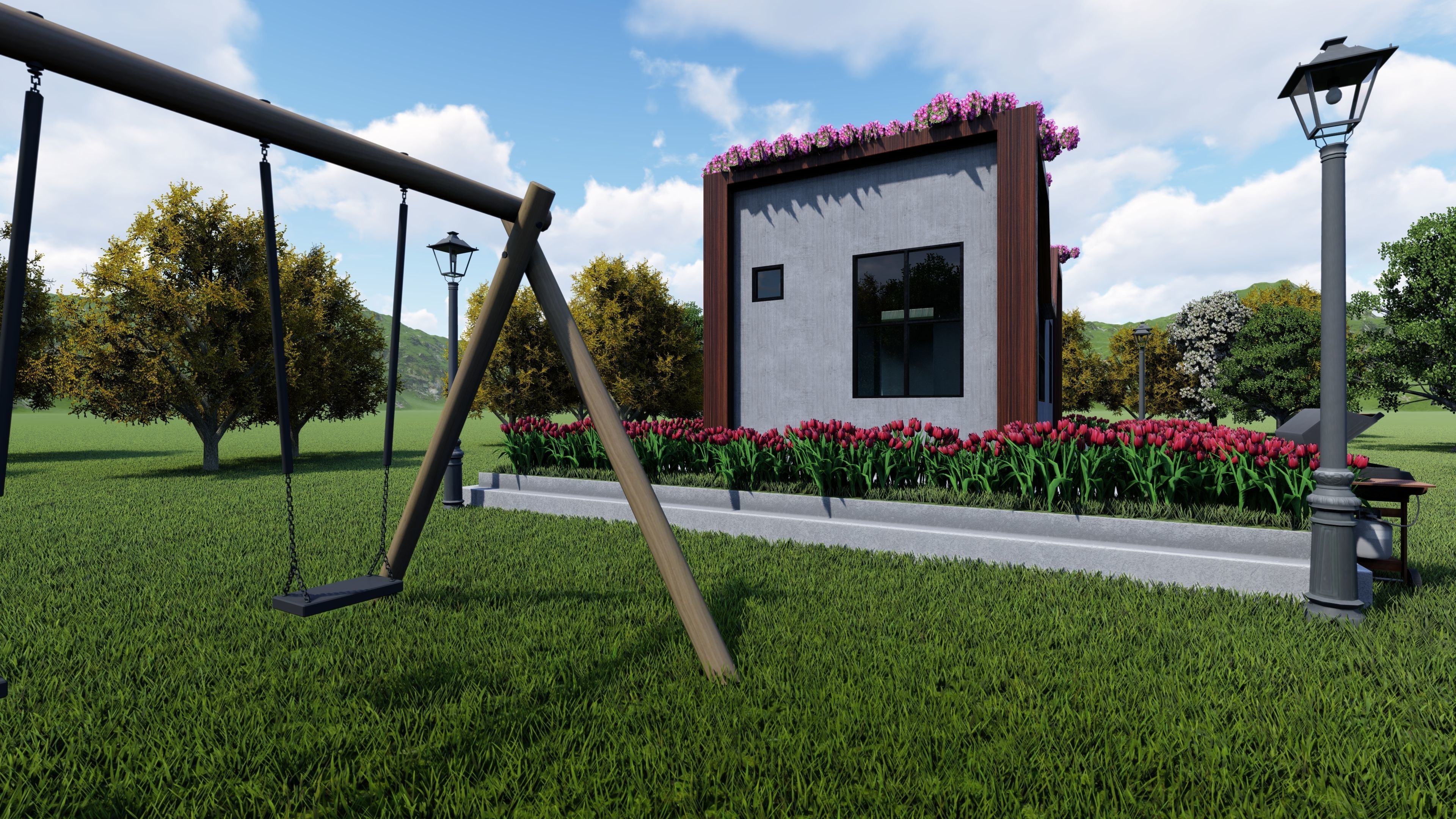 Tiny House Floor Plan-2 Low-poly 3D model_17