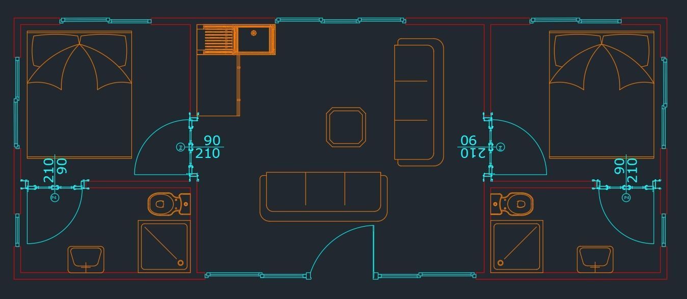 Tiny House Floor Plan-2 Low-poly 3D model_2