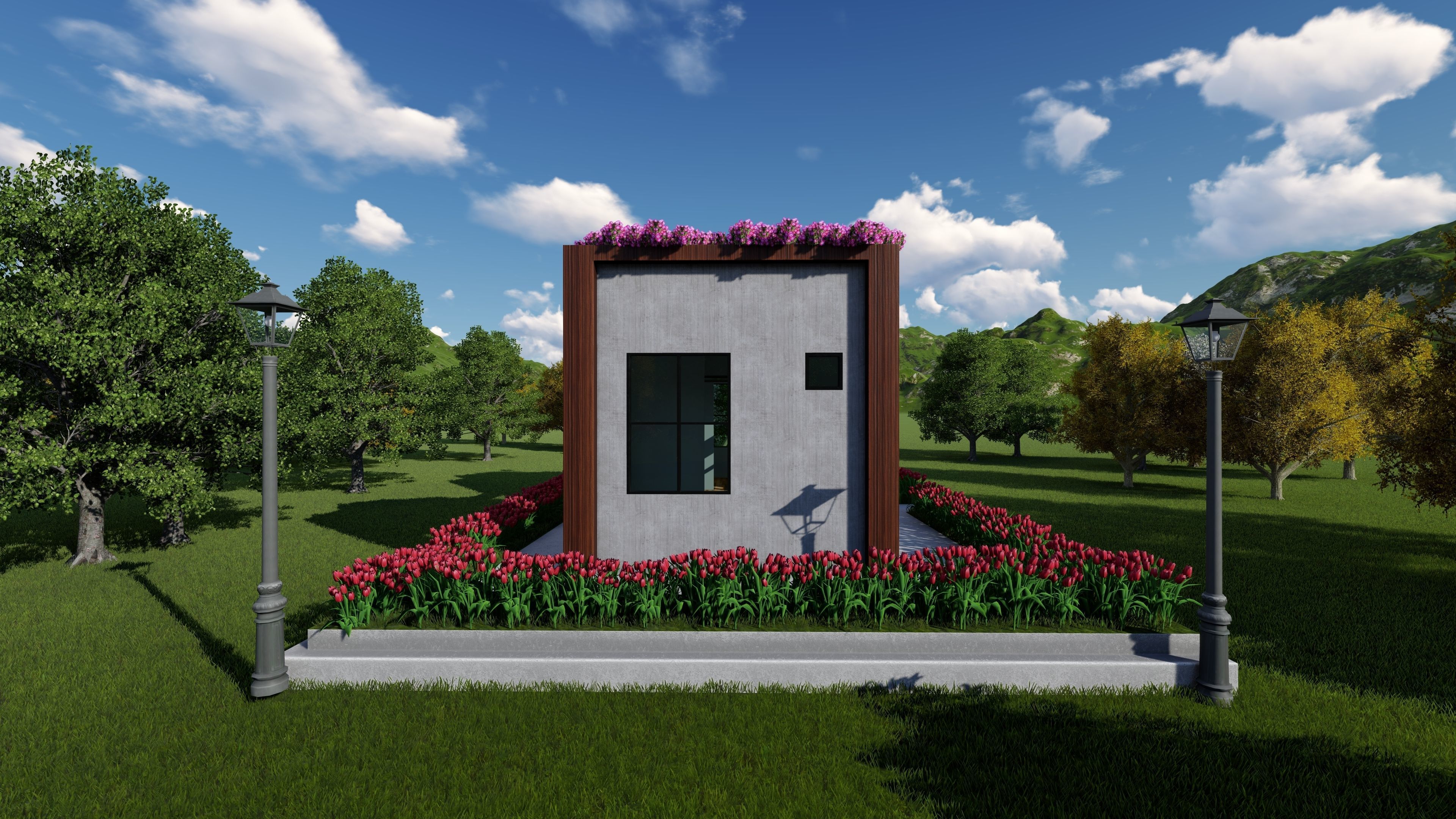 Tiny House Floor Plan-2 Low-poly 3D model_14