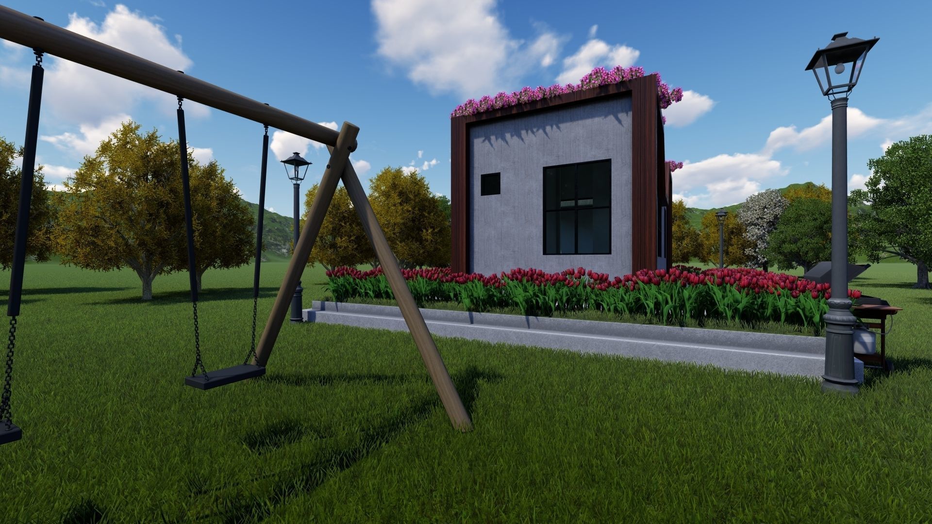 Tiny House Floor Plan-2 Low-poly 3D model_16