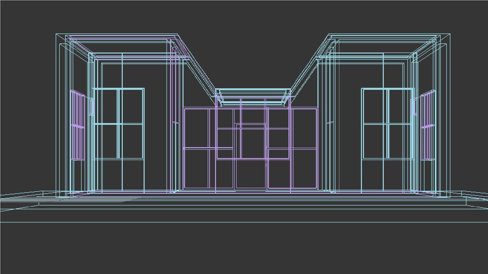 Tiny House Floor Plan-2 Low-poly 3D model_19