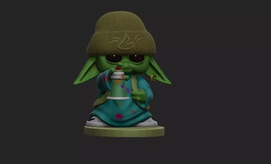 Yoda Graffiti -Writer - Serie -Hip-Hop -15Cm 3D print model