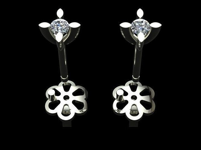Diamond Earrings 3D print model
