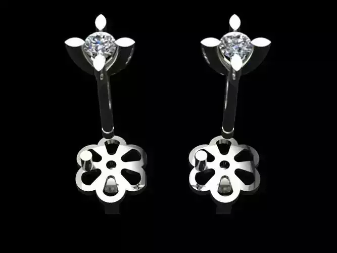 Diamond Earrings 3D print model