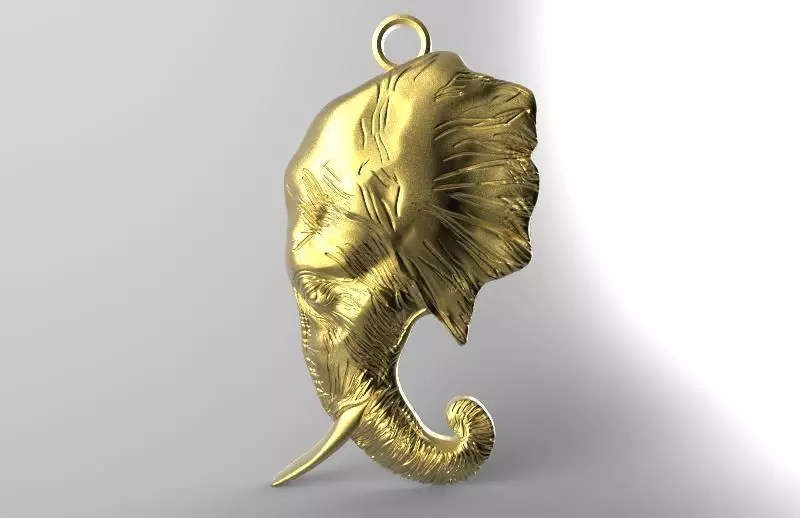 Elephant pendant 3D print model