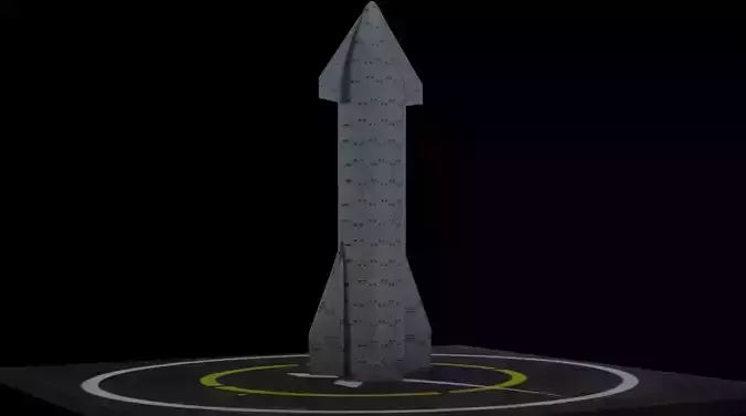 Starship SpaceX Free 3d Model