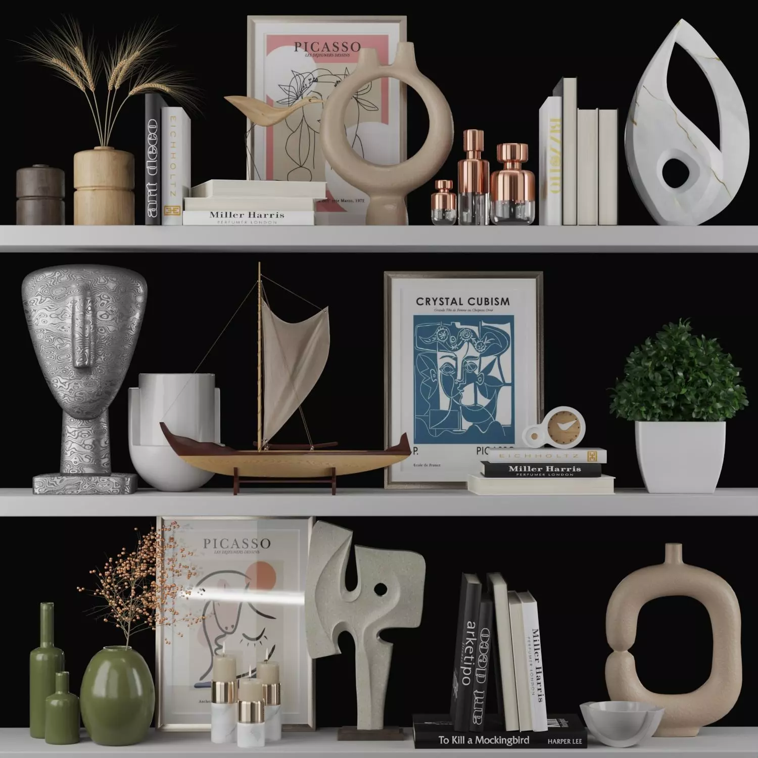 Decorative Set 001- vray and corona 3D model_0