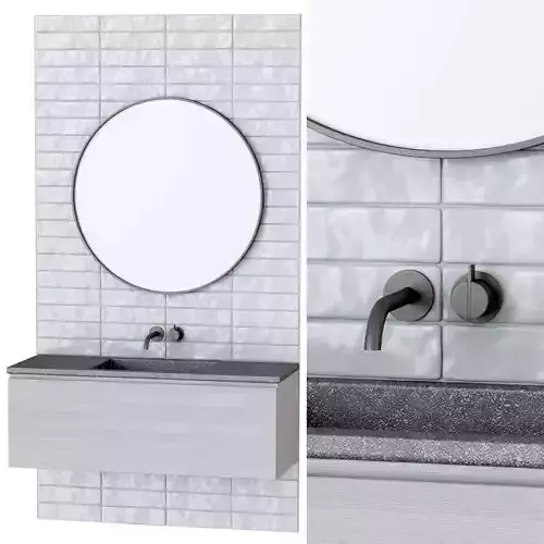 Furniture set for bathroom B1  3D model