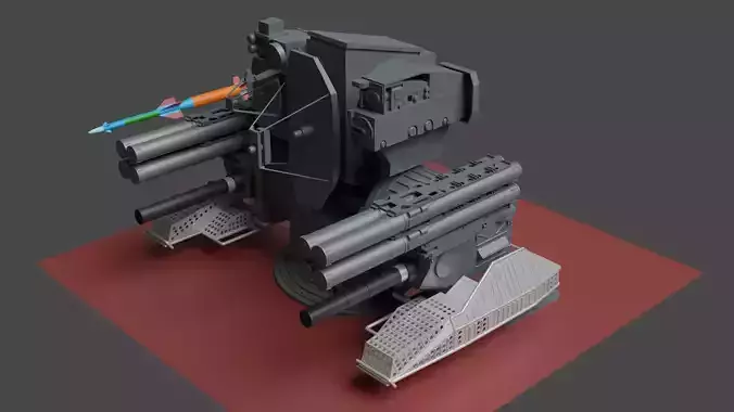 Russian 3K87 Kashtan CIWS 3D model