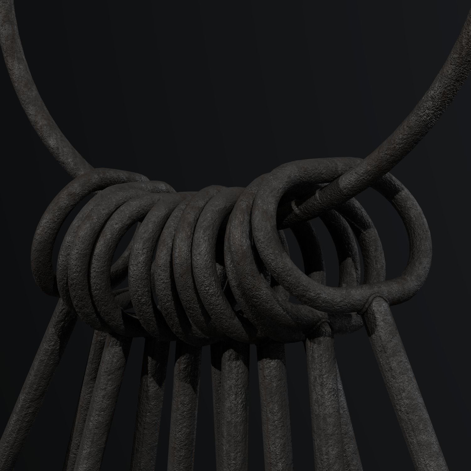 Old Keys set Low-poly 3D model_5