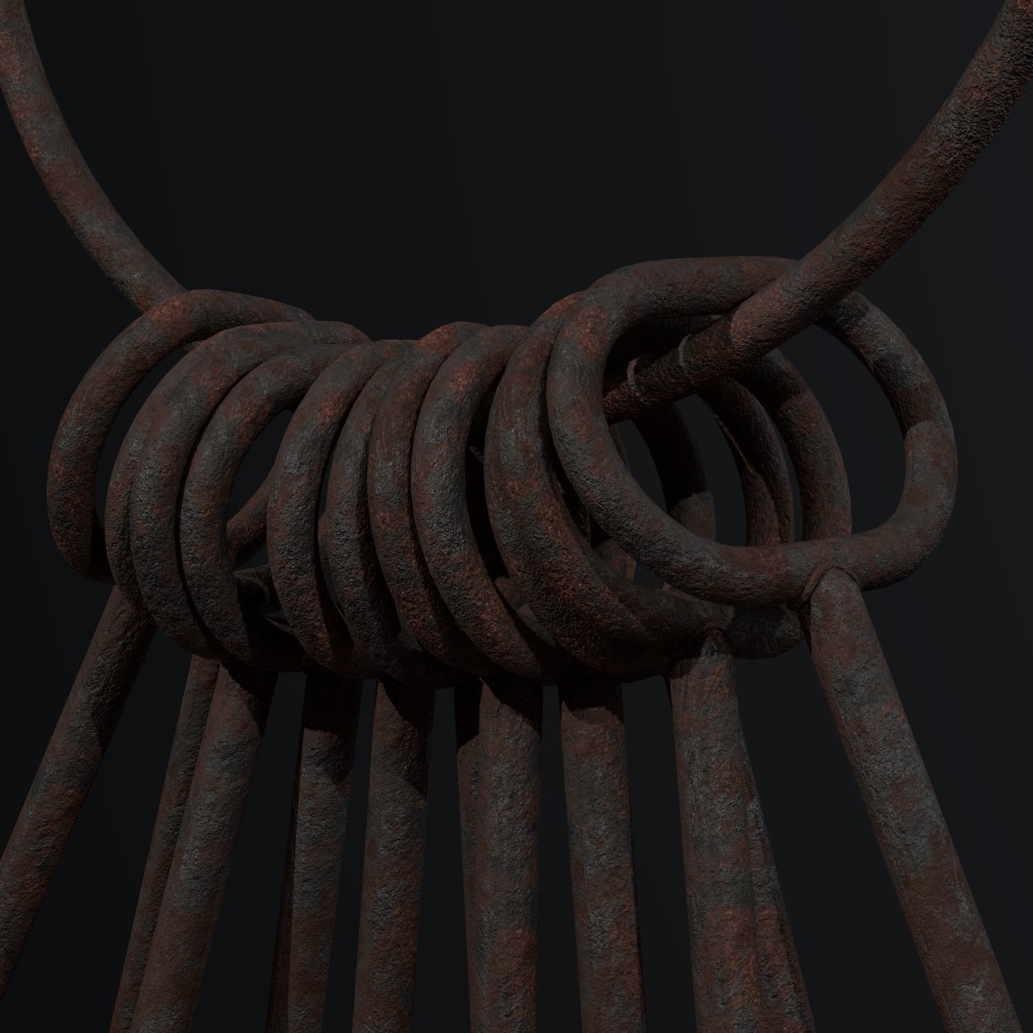 Old Keys set Low-poly 3D model_4