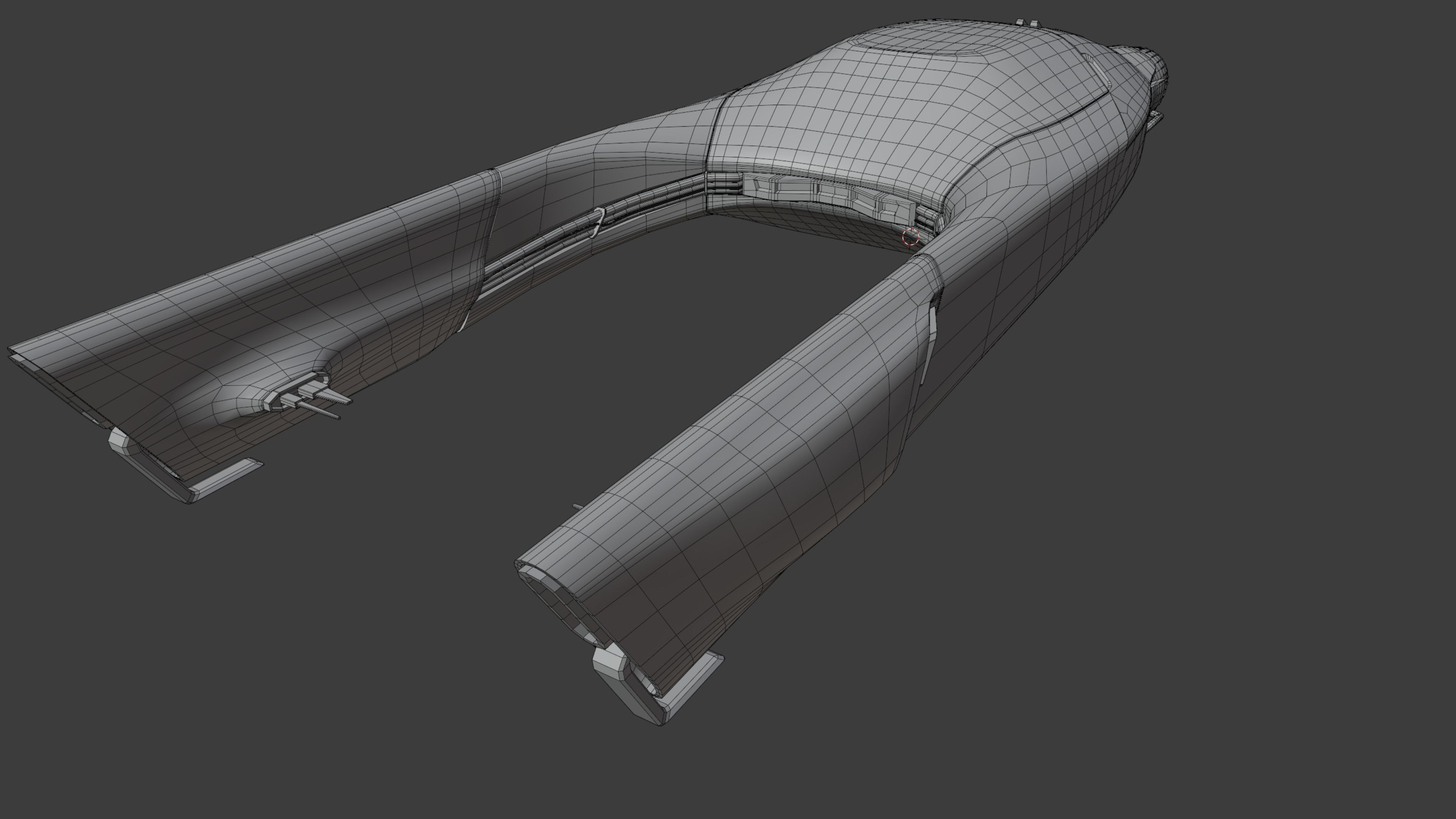 Space racer spaceship 3D low poly scifi Low-poly 3D model_20