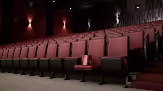 Movie Theater Pack - A movie theater environment Low-poly 3D model