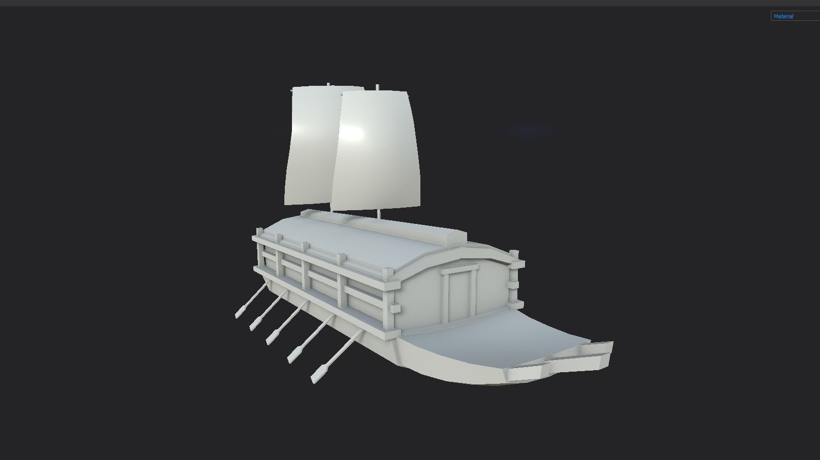 Korean Turtle Ship - Medieval Warship 04 Low-poly 3D model_8