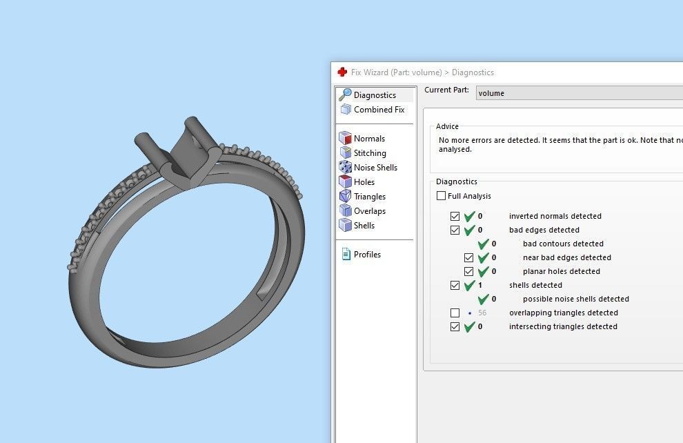Solitaire women ring  CAD 3dm stl 3D print model_14