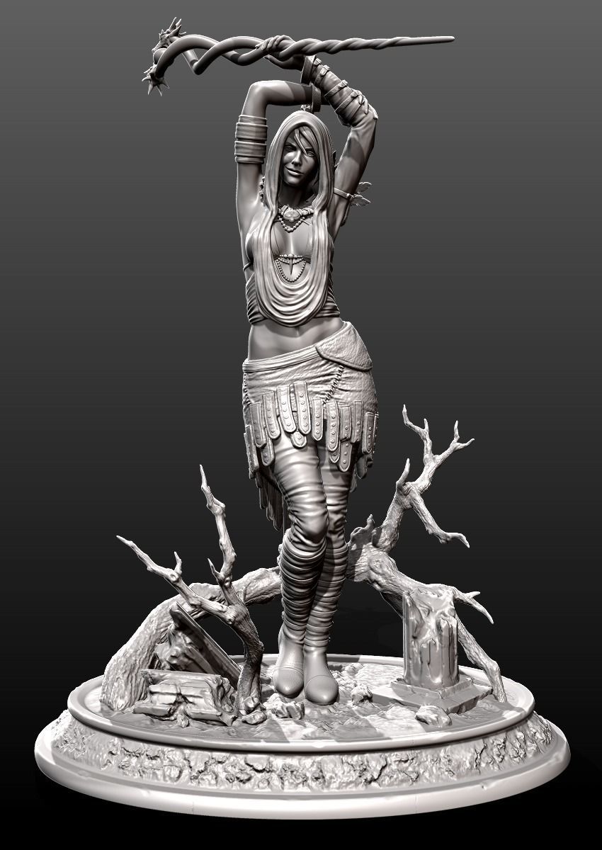 Morrigan from Dragon Age 3D model_3