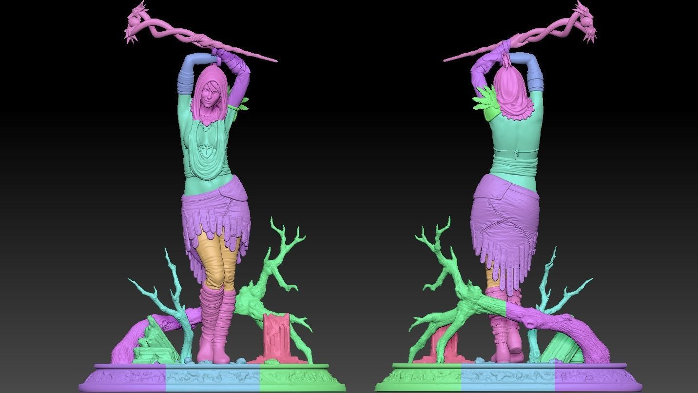 Morrigan from Dragon Age 3D model_9