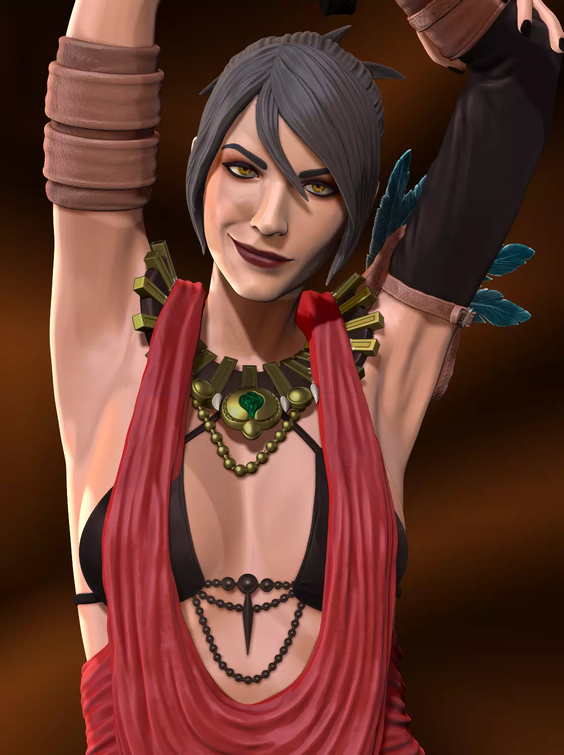 Morrigan from Dragon Age 3D model_0