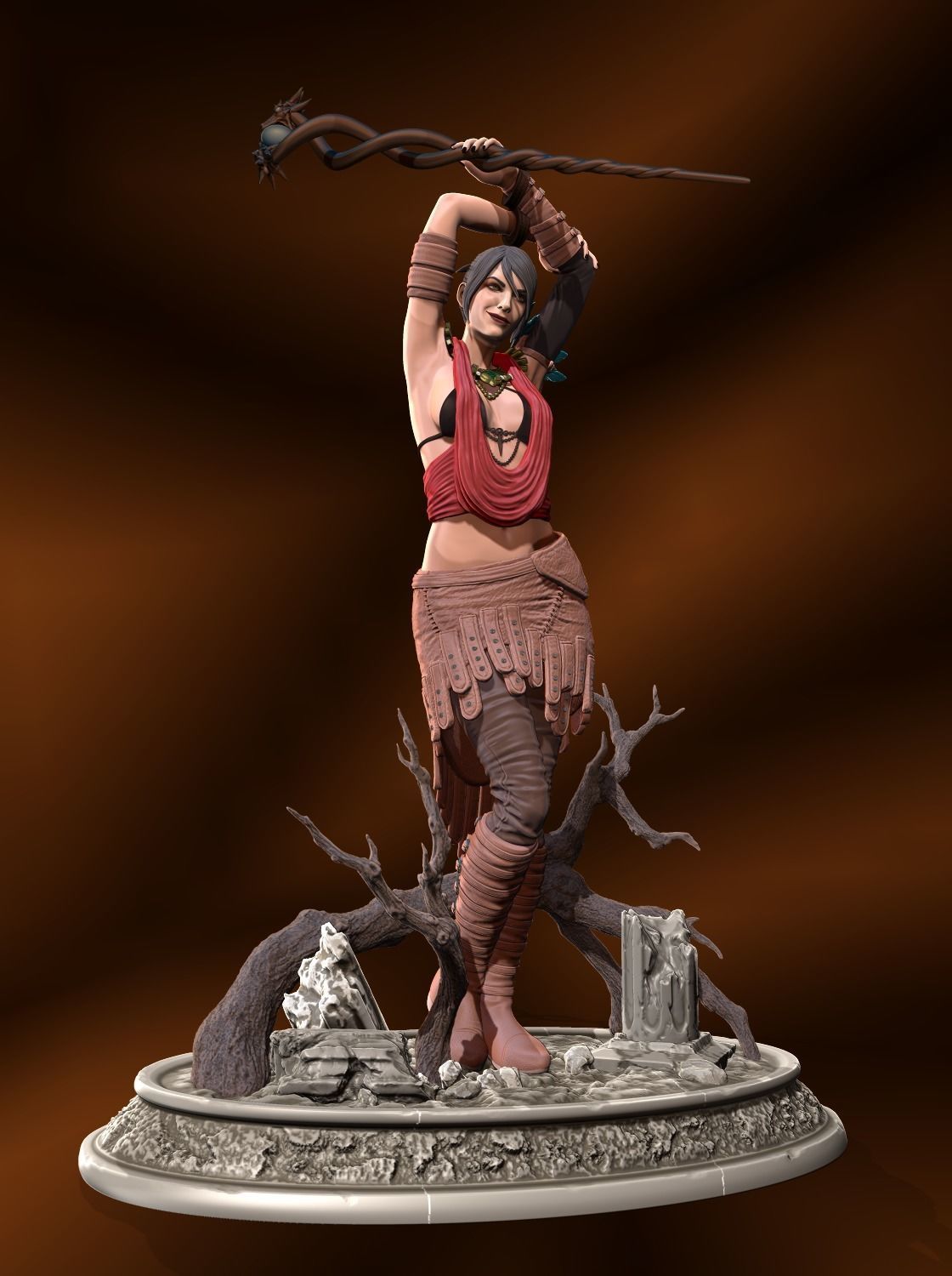 Morrigan from Dragon Age 3D model_1